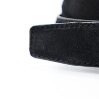 Zwarte suede 35mm brede riem.