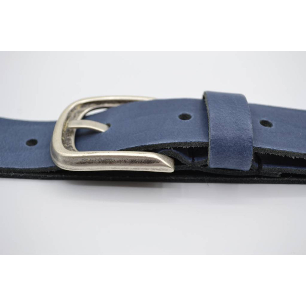 split lederen 35 mm blauwe casual riem