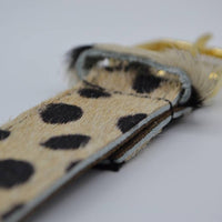 3cm brede panterprintriem met gouden gesp