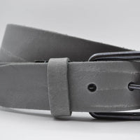 split lederen 40mm licht grijs casual riem