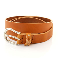 Cognac 25mm brede kinderriem. 