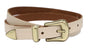 Beige smalle riem met western uitstraling.