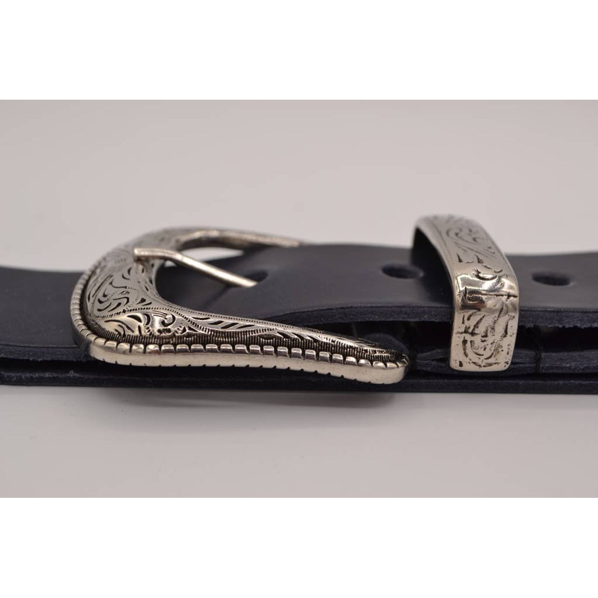 4cm western blauwe volnerf lederen riem