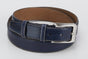 Nette blauwe riem met contrast stiksel.