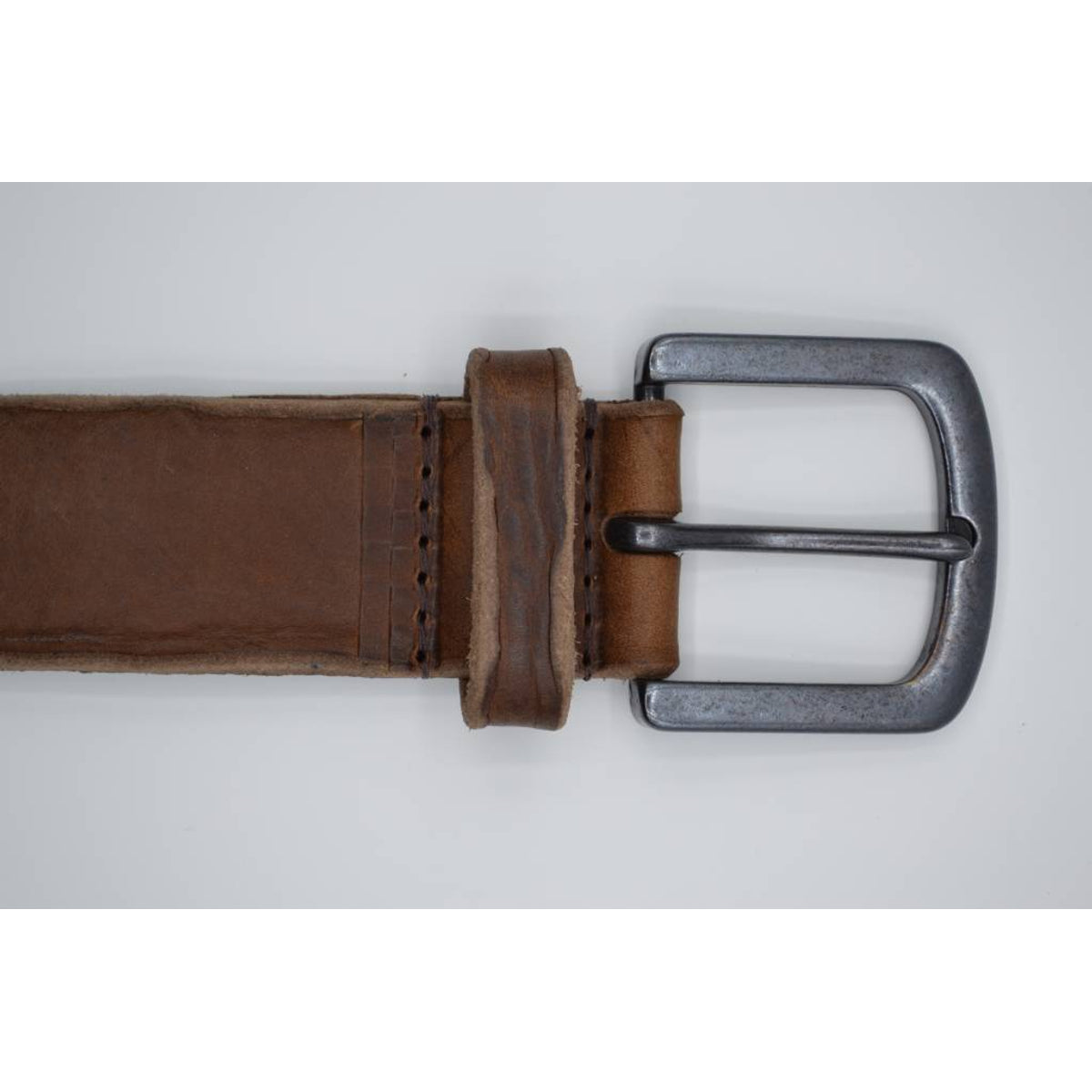 bruine italiaans lederen casual riem