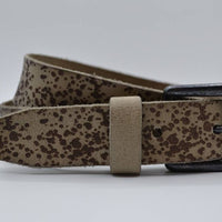 gelaserde taupe echt lederen riem