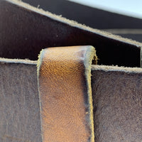 Stoere bruine riem met gewassen vintage leer