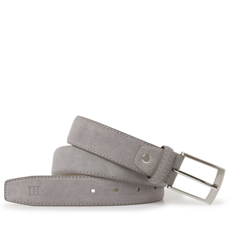 grijze suede 35mm brede riem.
