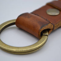 Cognac vintage sleutelhanger met naam of logo