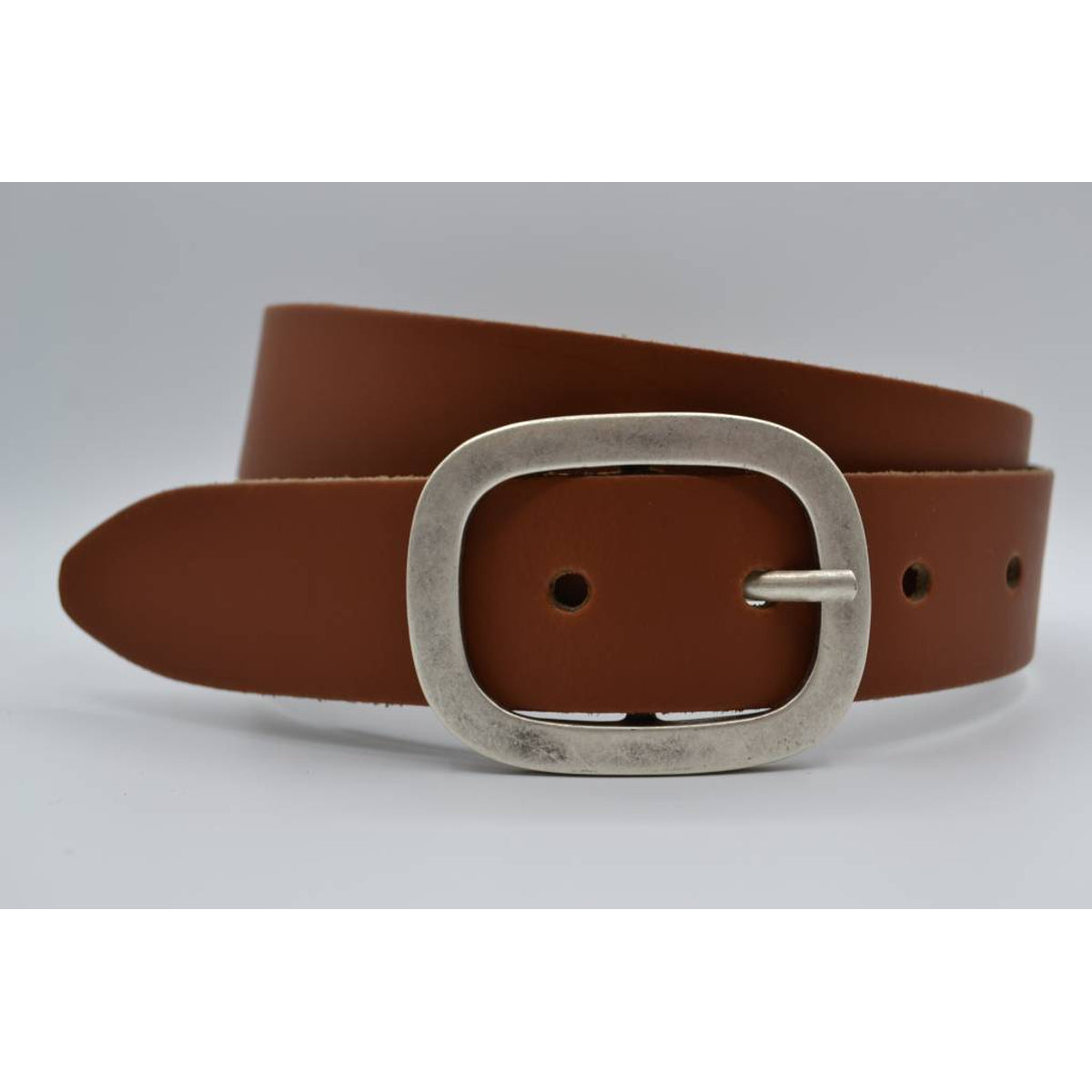 4cm cognac split lederen riem.