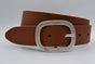 4cm cognac split lederen riem.