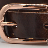 Bruine 20mm brede riem met rose gouden gesp. 