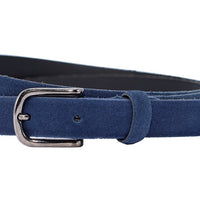 Grijze suede 2cm smalle riem. 