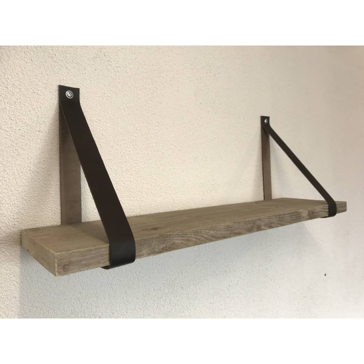 Leren Plankdragers bruin inclusief plank 
