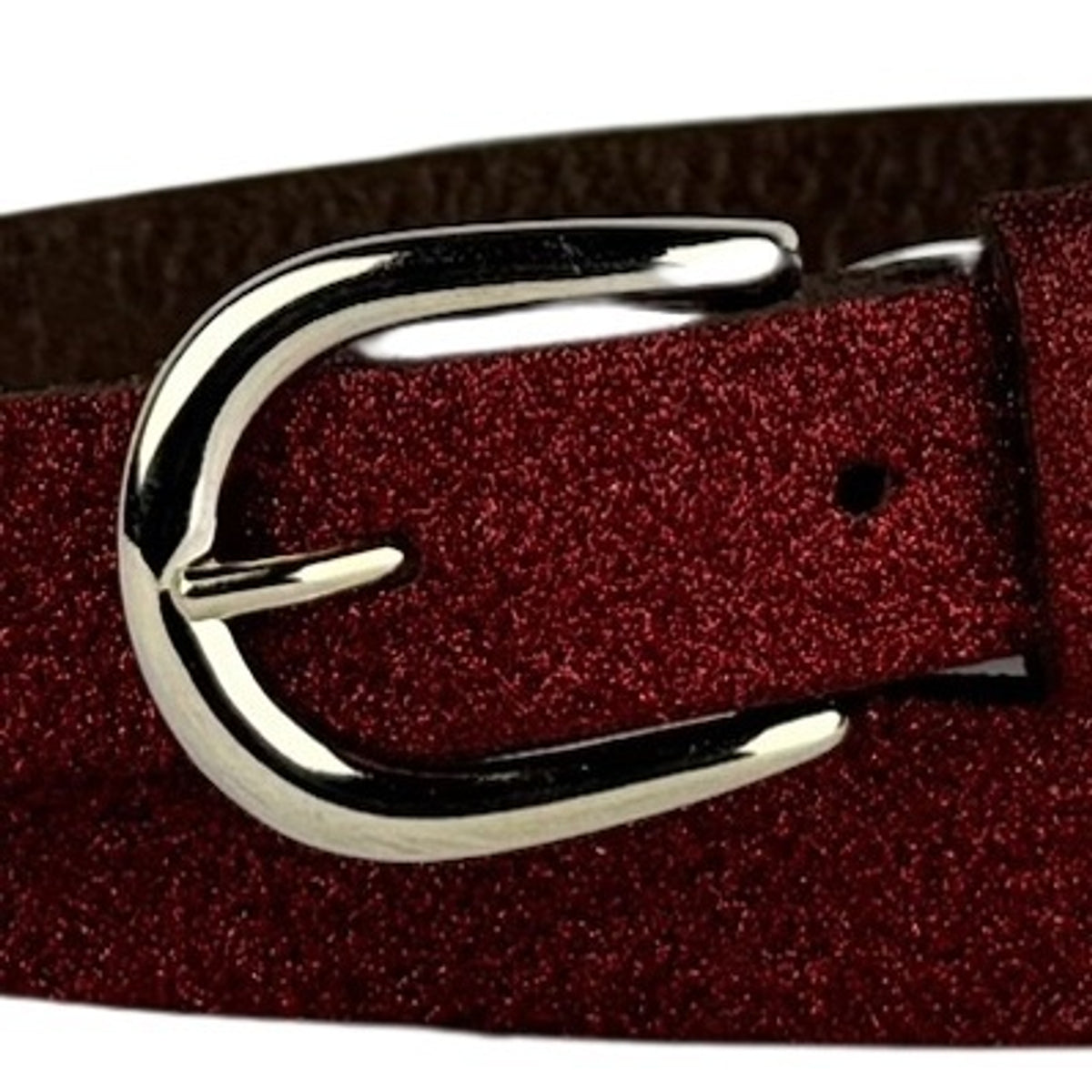 Glitter bordeaux rode riem
