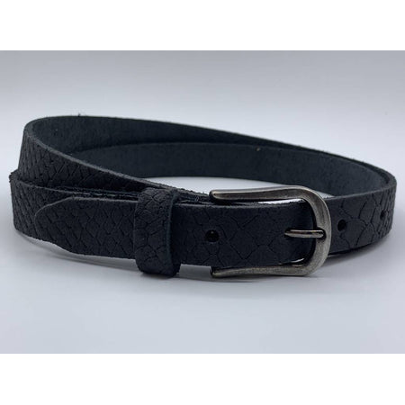 2cm brede damesriem met zwarte slangenprint