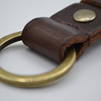 Bruine vintage sleutelhanger met naam of logo