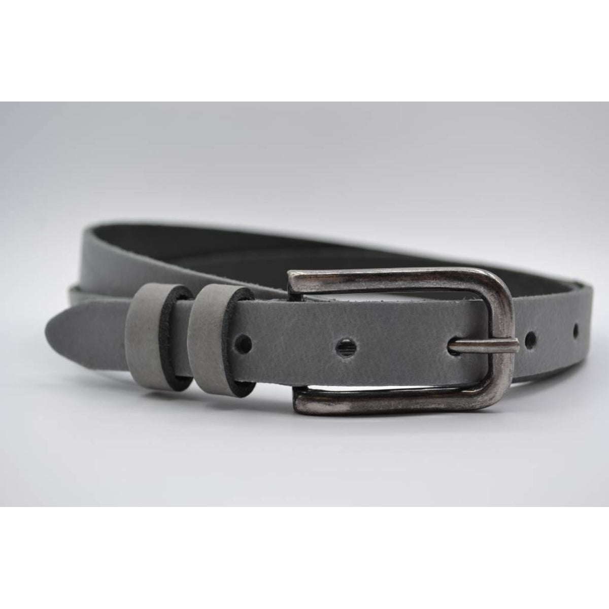 licht grijze 20mm brede riem met dubbele lus