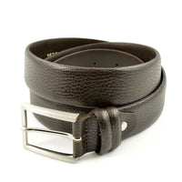 Bruine nette herenriem met patroon 
