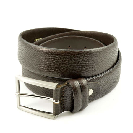 Bruine nette herenriem met patroon 