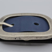 4cm blauwe split lederen riem. 