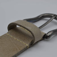 taupe extra lange herenriem 