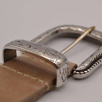 4cm western taupe volnerf lederen riem 