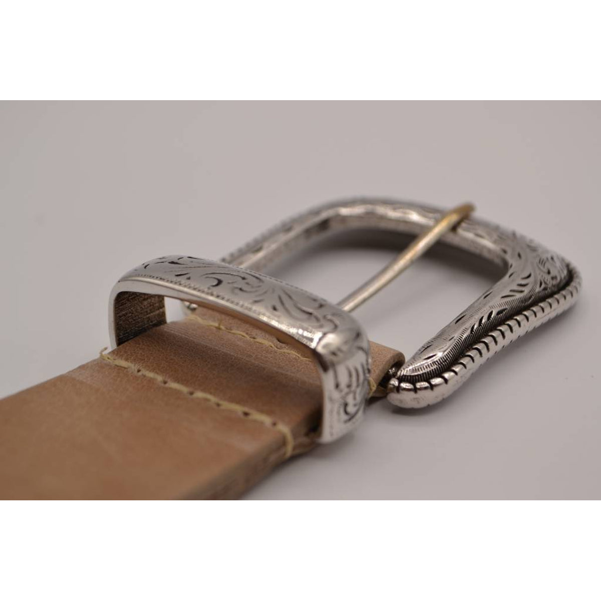 4cm western taupe volnerf lederen riem 