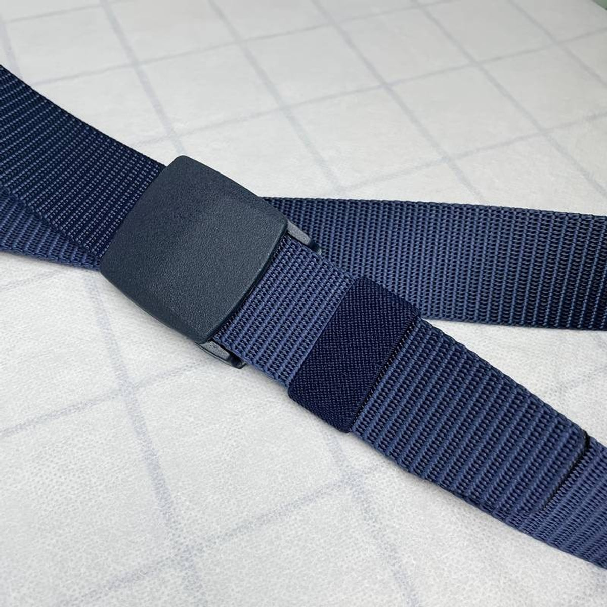 Blauwe metaalvrije koppelriem van Nylon. 