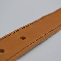 35mm cognac gestikte italiaans volnerf lederen riem