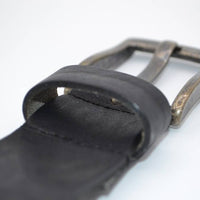 Stoere zwarte riem met gave details 