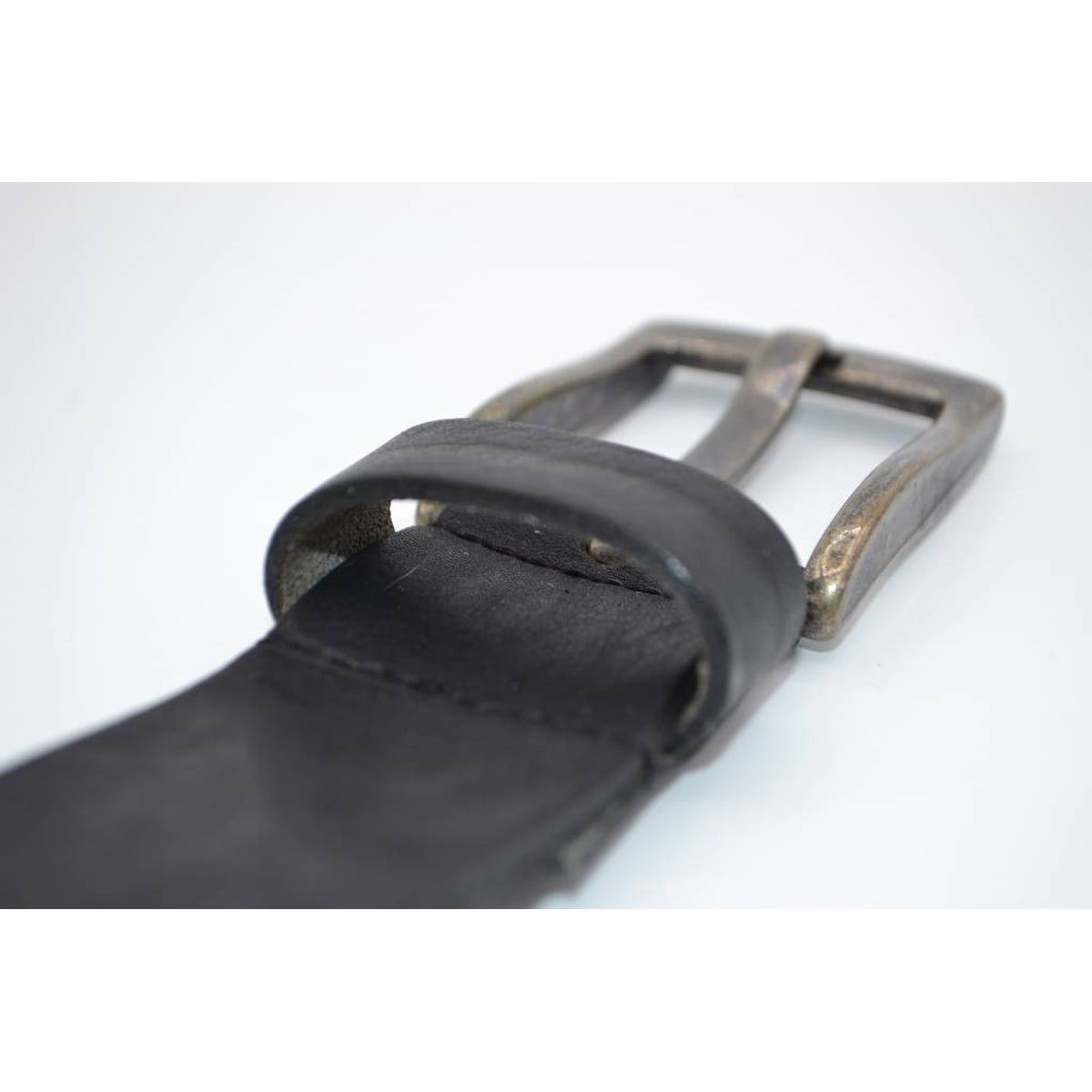 Stoere zwarte riem met gave details 