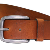 4cm brede cognac riem van Italiaans nerf leer .