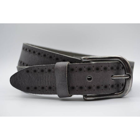 4cm grijze diep gelaserde volnerf riem 