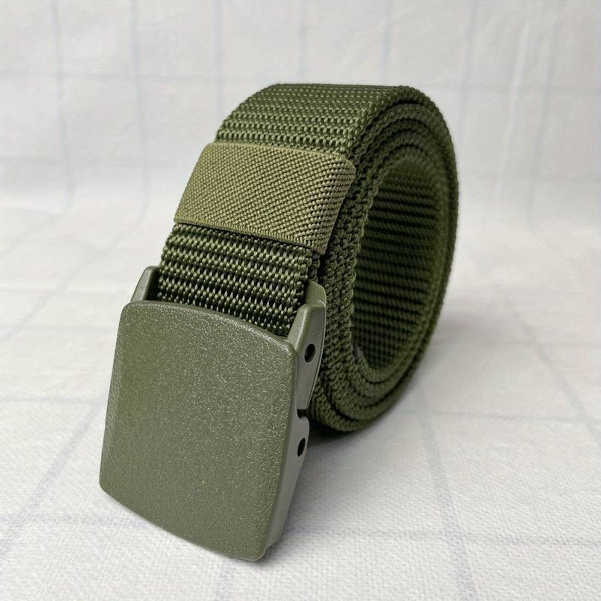 Groene metaalvrije koppelriem van Nylon.