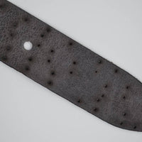 Stoere grijze echt lederen riem