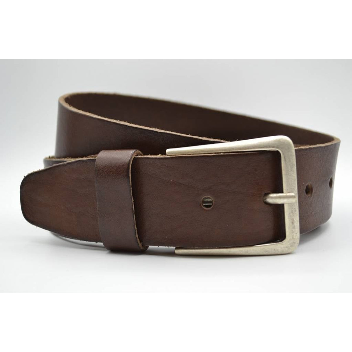 mooie bruine vintage volnerf jeansriem