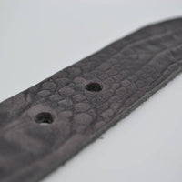 4cm croco grijs italiaans volnerf lederen casual riem