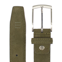 Army groene suede 35mm brede riem