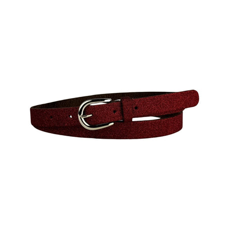Glitter bordeaux rode riem