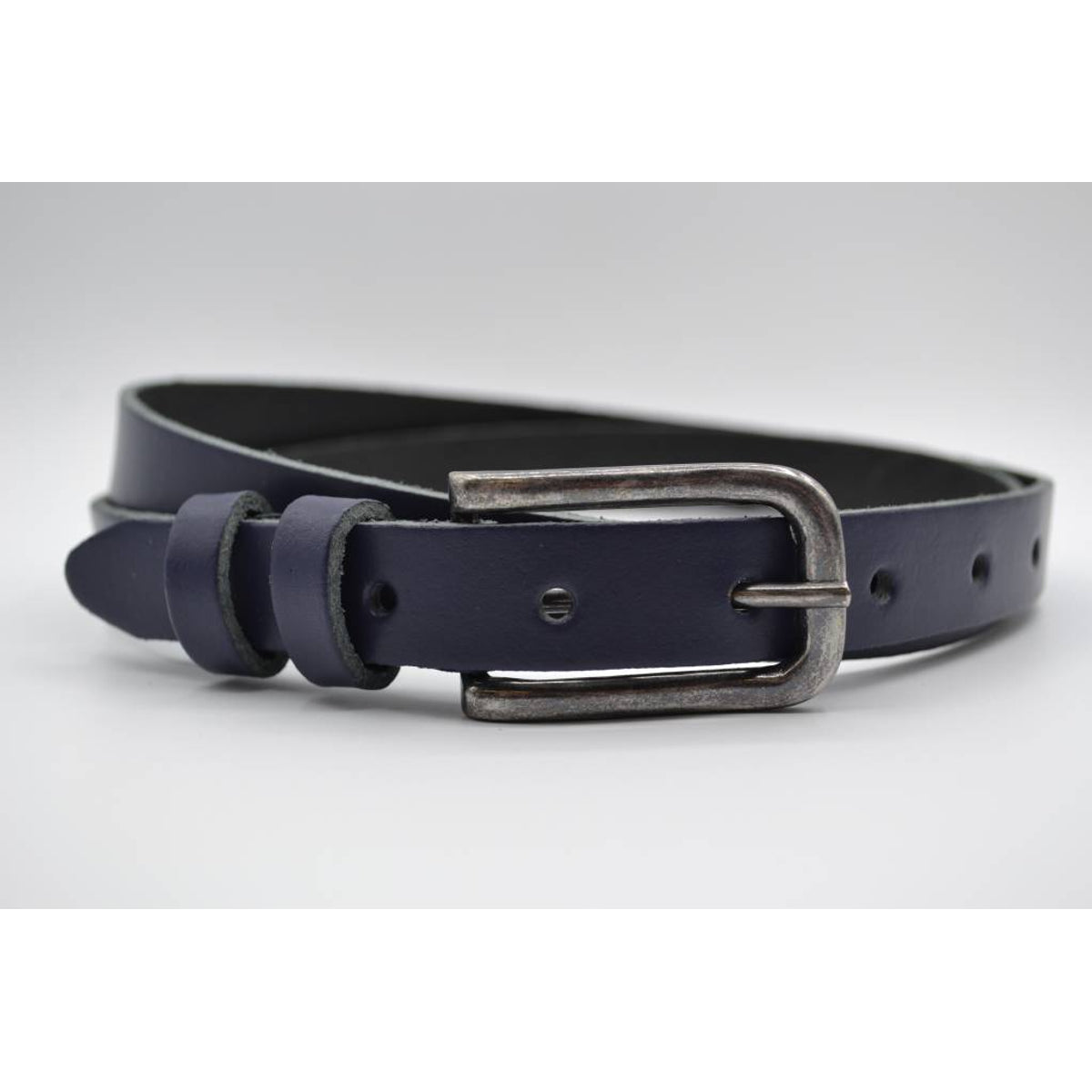 donker blauwe 20mm brede riem met dubbele lus 
