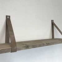 Leren Plankdragers taupe
