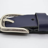 split lederen donker blauwe kinder riem