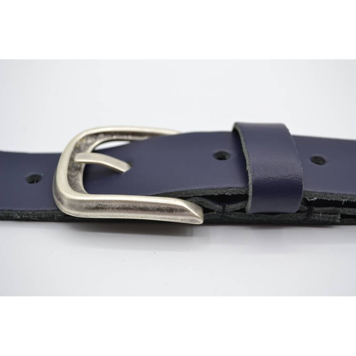 split lederen donker blauwe kinder riem