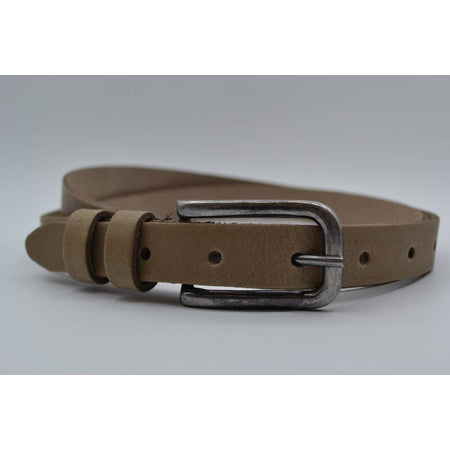 taupe 20mm brede riem met dubbele lus