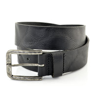 Zwarte kreuk leer riem.  