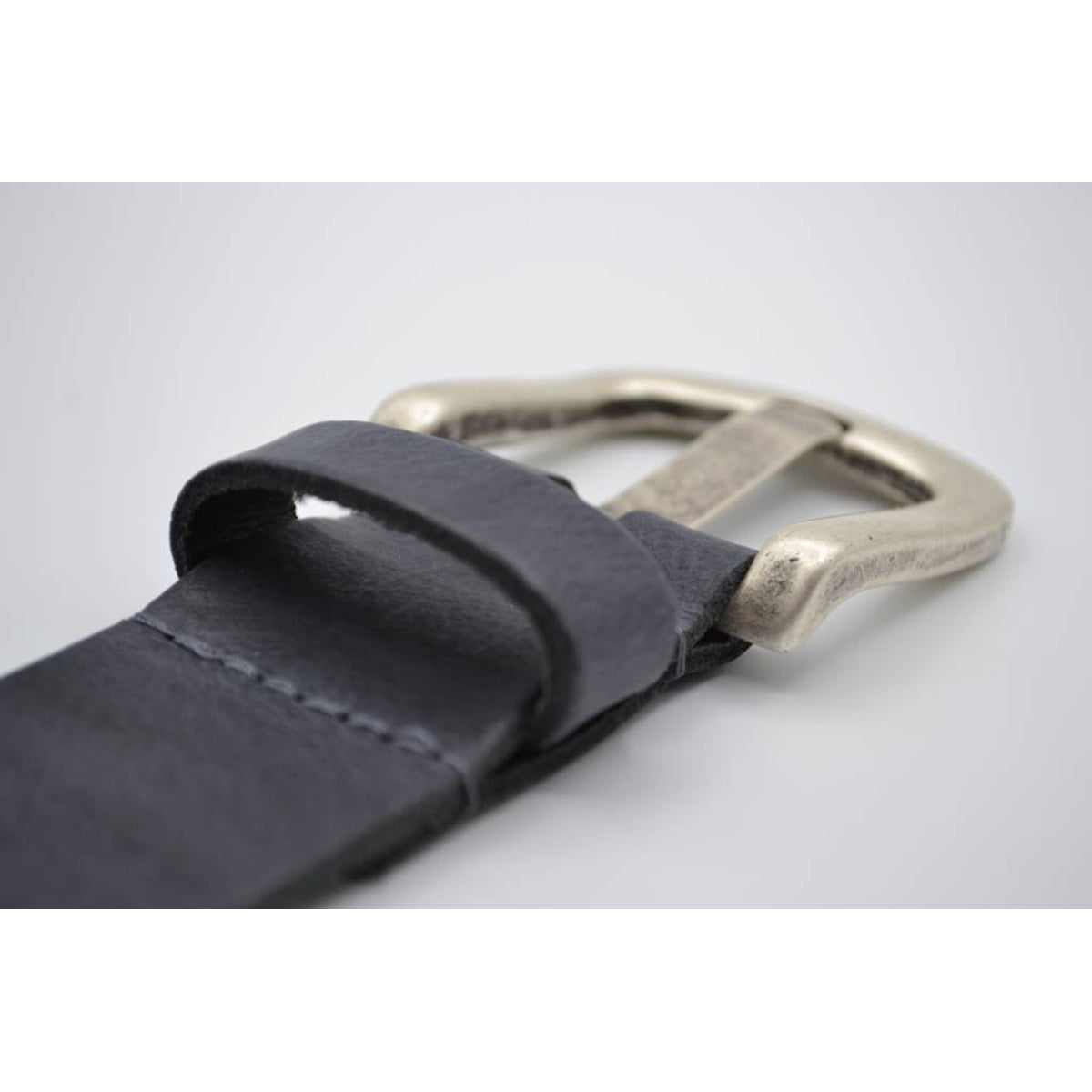 split lederen 40mm antracite casual perforatie riem
