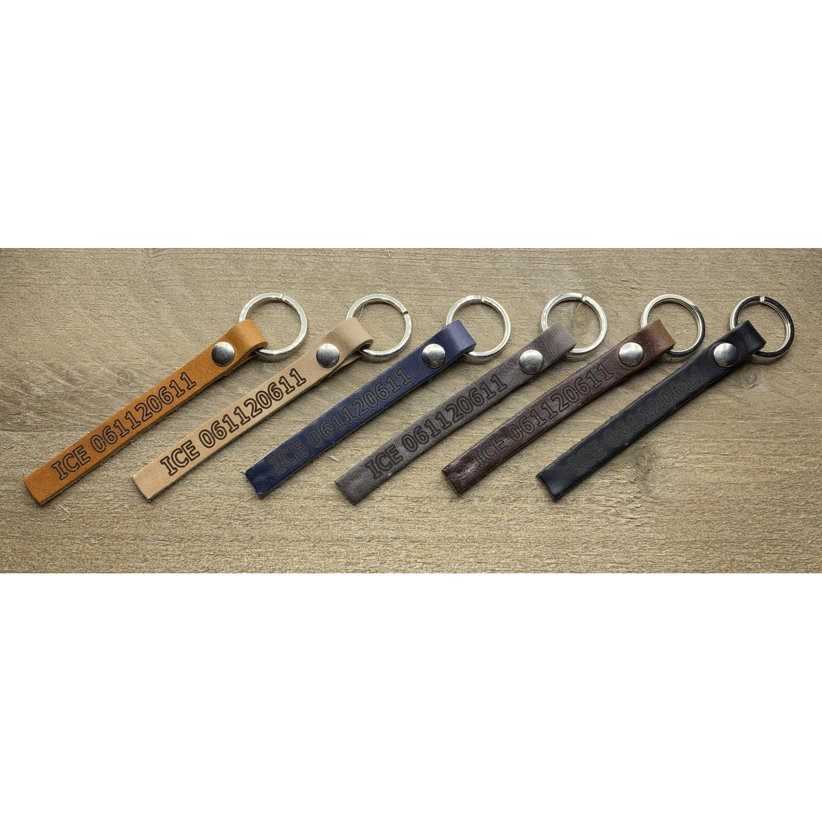 Sleutelhanger met telefoonnummer