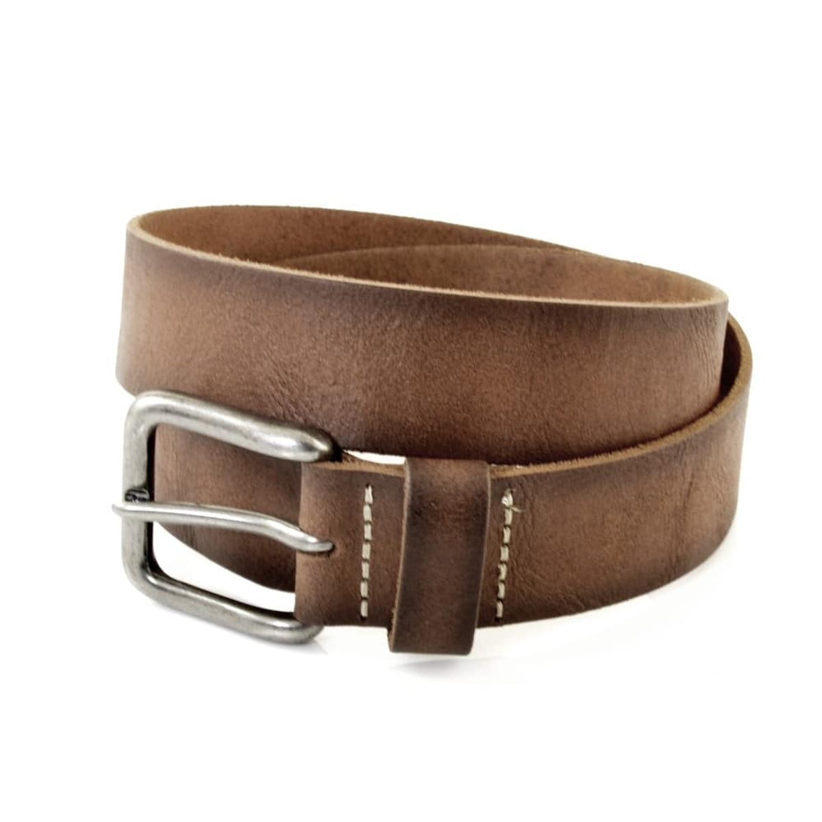 Cognac kinderriem met kreukprint