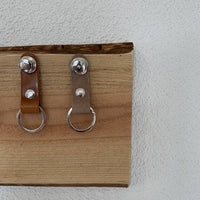 Sleutelplank inclusief 4 echt lederen sleutelhangers